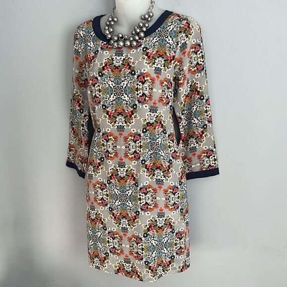 J. Crew 100% Silk Misty Fog floral Shift dress Women’s size 2 - Picture 10 of 16